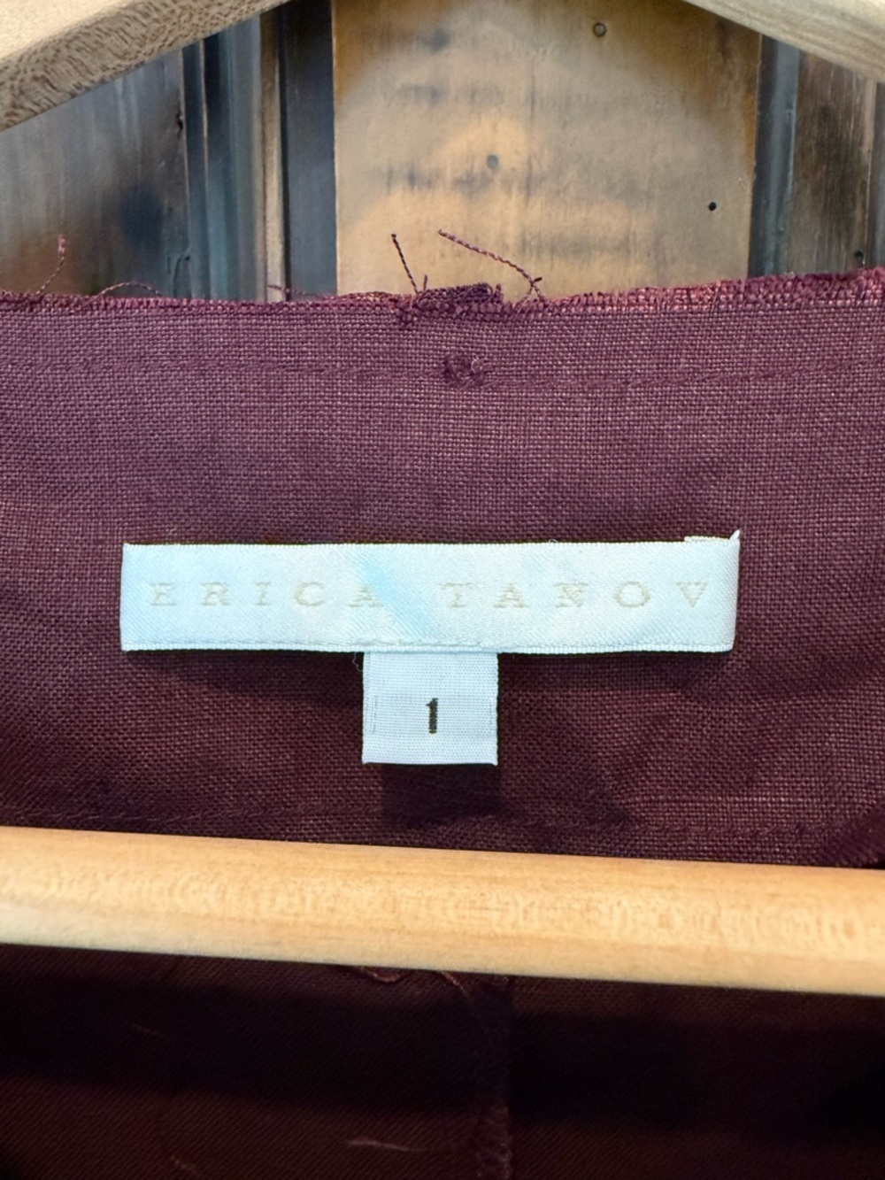Erica Tanov RYE COTTON CANVAS DRESS in eggplant size 1 (small) - Picture 5 of 9